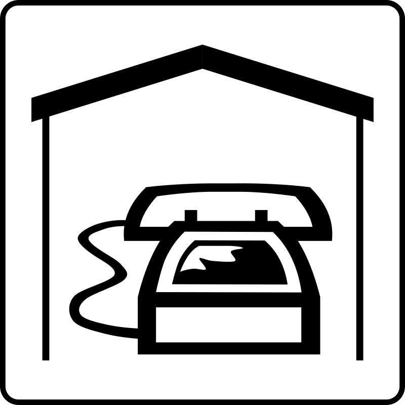 Hotel Icon Has Phone In Room Free Vector