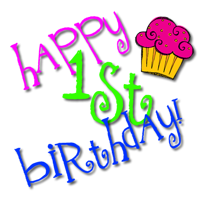 Happy 1st birthday clip art