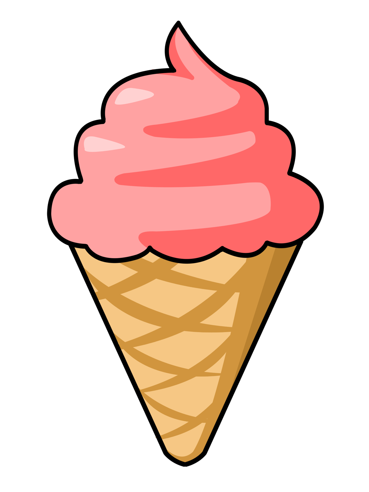 Ice cream cone empty ice creamne clip art 3 - Cliparting.com
