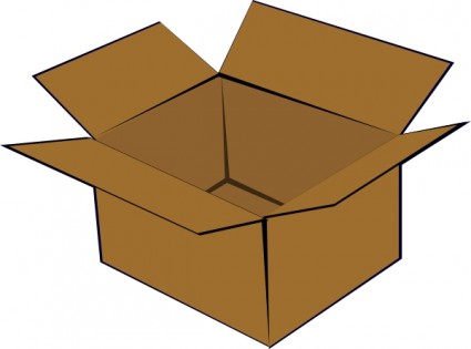 Cardboard Box clip art Free vector in Open office drawing svg ...