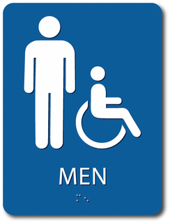 ADA Braille Handicap Men's Restroom Signs - 6x8 | Alpha Dog ADA Signs