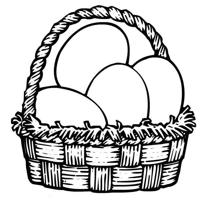 Easter Eggs In A Basket To Draw - ClipArt Best