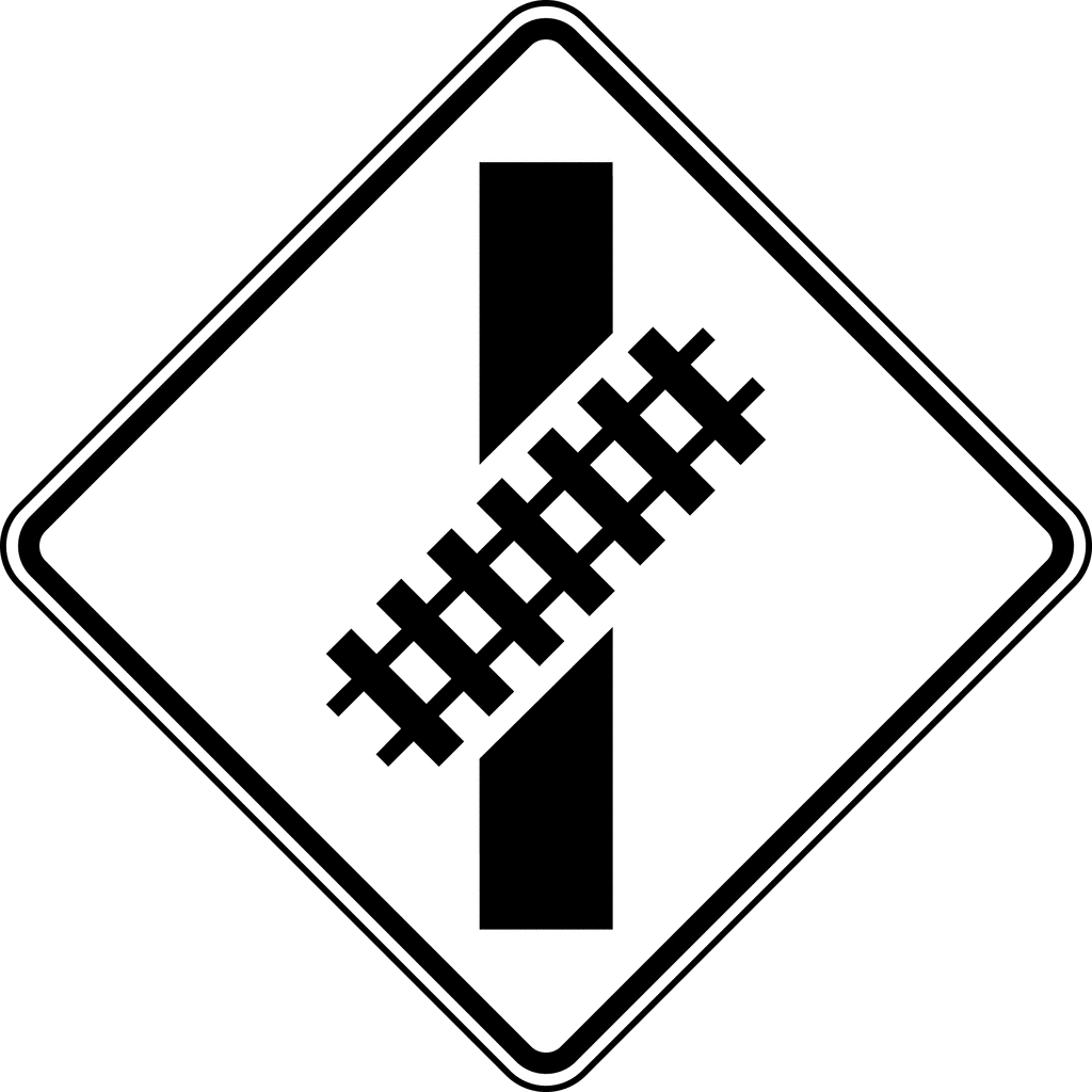 Railroad crossing logo clipart