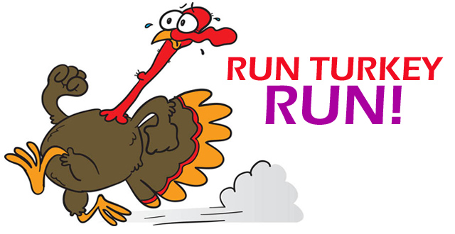 scared turkey clipart image