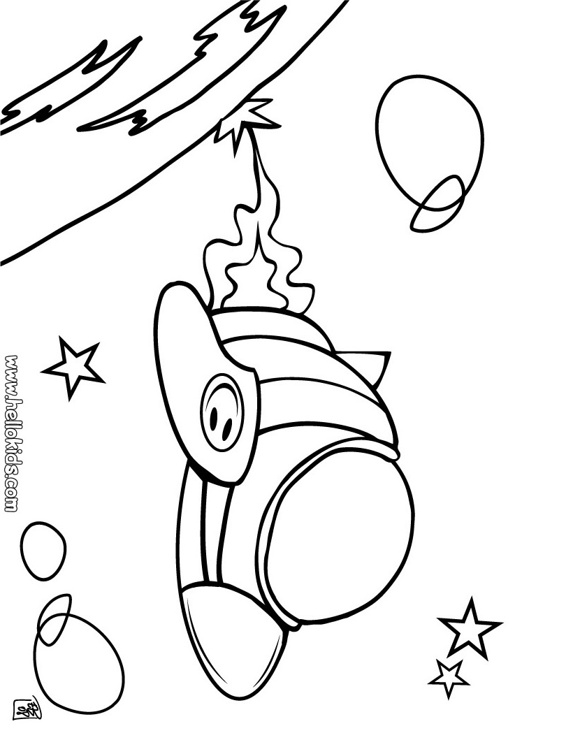 SPACE coloring pages - Spaceship