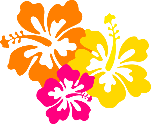 840 views Hibiscus Flowers 4 Grouped clip art - vector clip art online ...