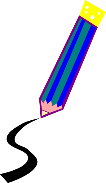 Pencil Drawing A Line clip art Free Vector