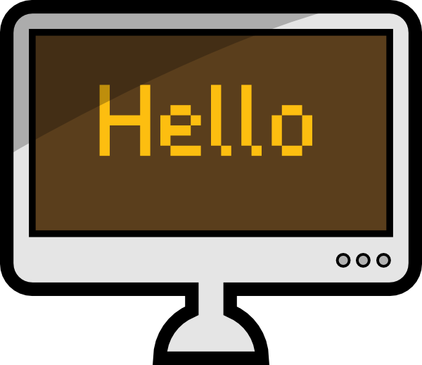 Hello Computer Screen SVG Downloads - Computer - Download vector ...
