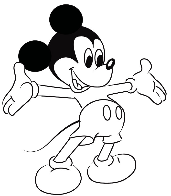 Coloring Mickey Mouse - ClipArt Best - ClipArt Best