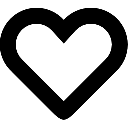 Heart shape thick outline vector icon | Free Shapes icons