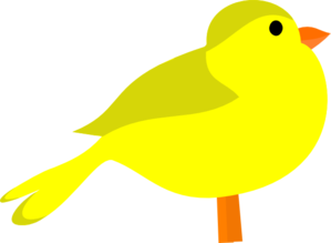 Yellow Songbird Clipart