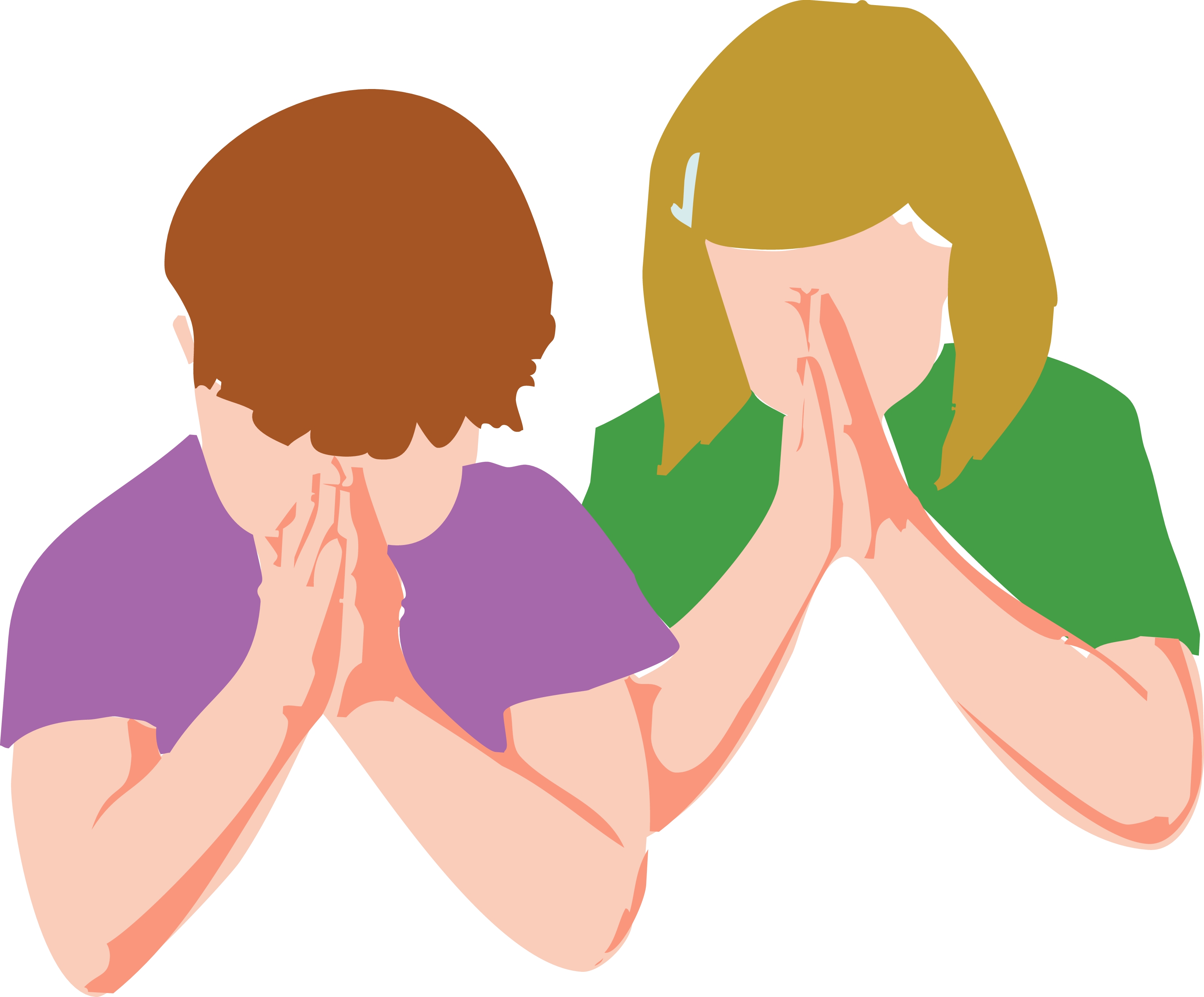 Child Praying Clipart - Tumundografico