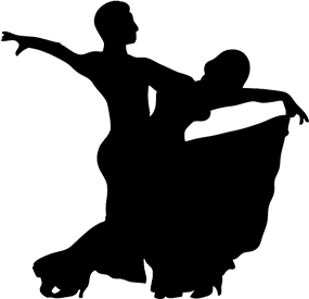 Ballroom Dance Silhouette Graphic Royalty Free Waltz Dancers ...