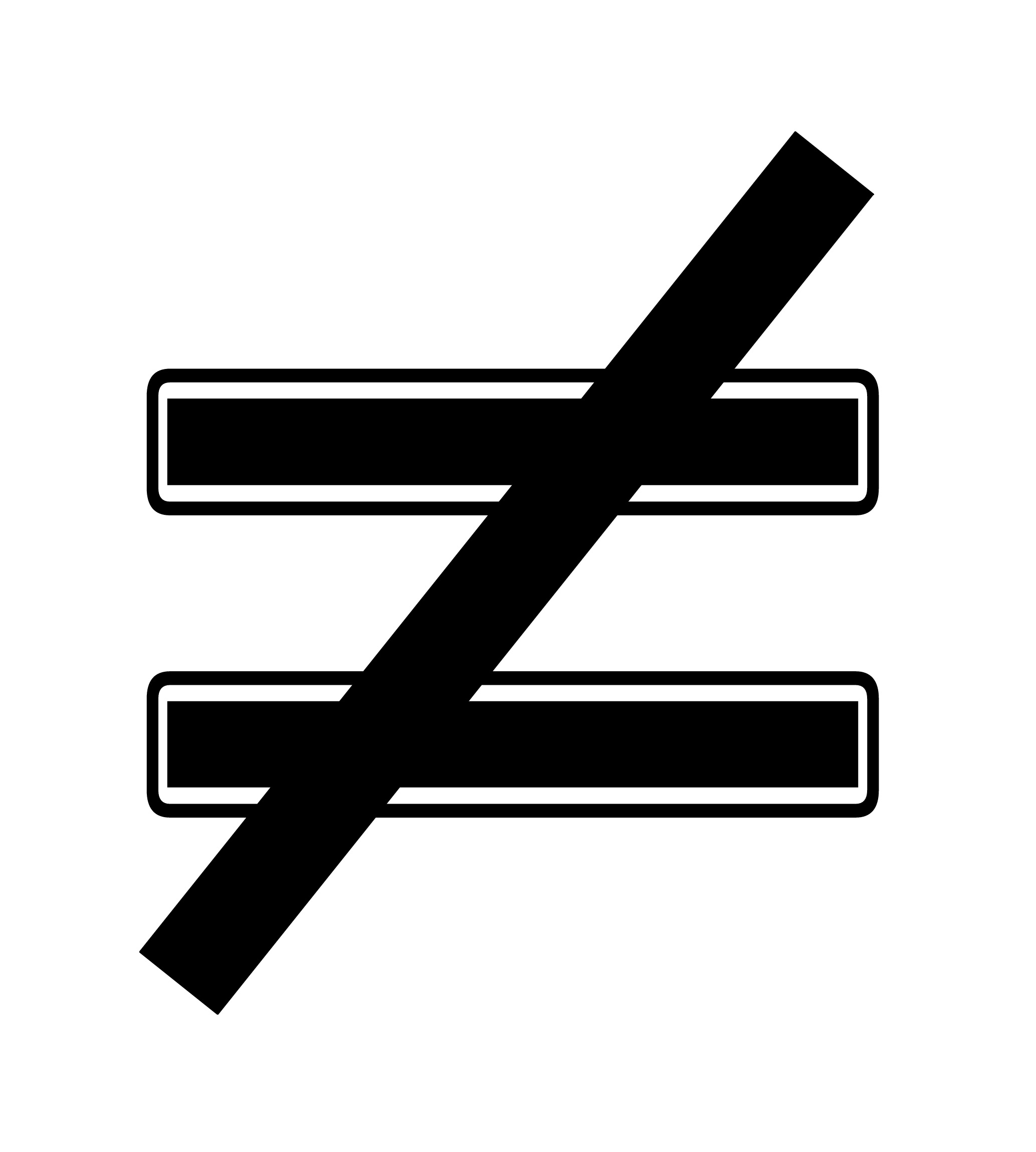 Does not equal sign clipart