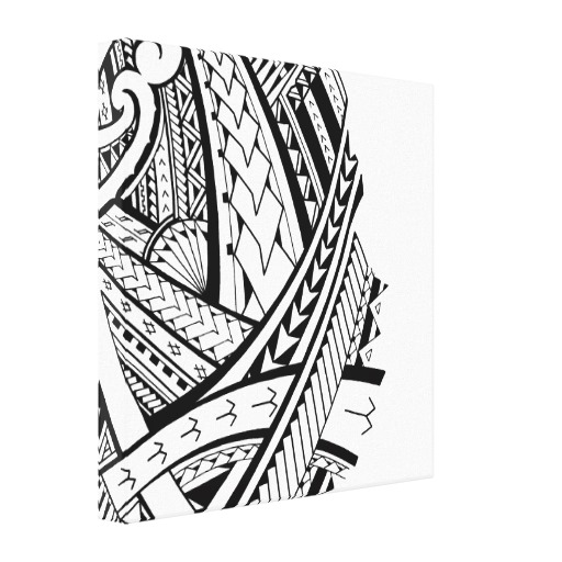 Modern Samoan tattoo art Canvas Print | Zazzle