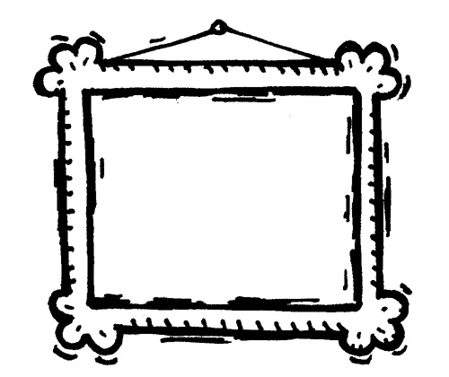 Family Picture Frame Clipart Black And White