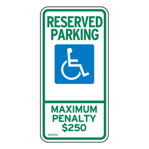 North Carolina Handicapped Reflective Parking SignNorth Carolina ...