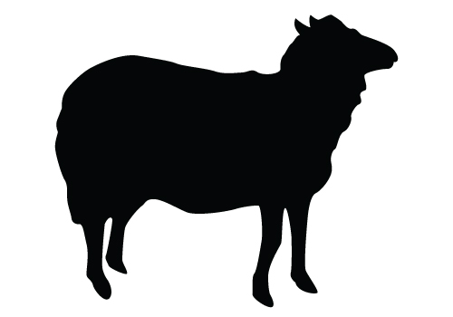 Sheep clipart silhouette