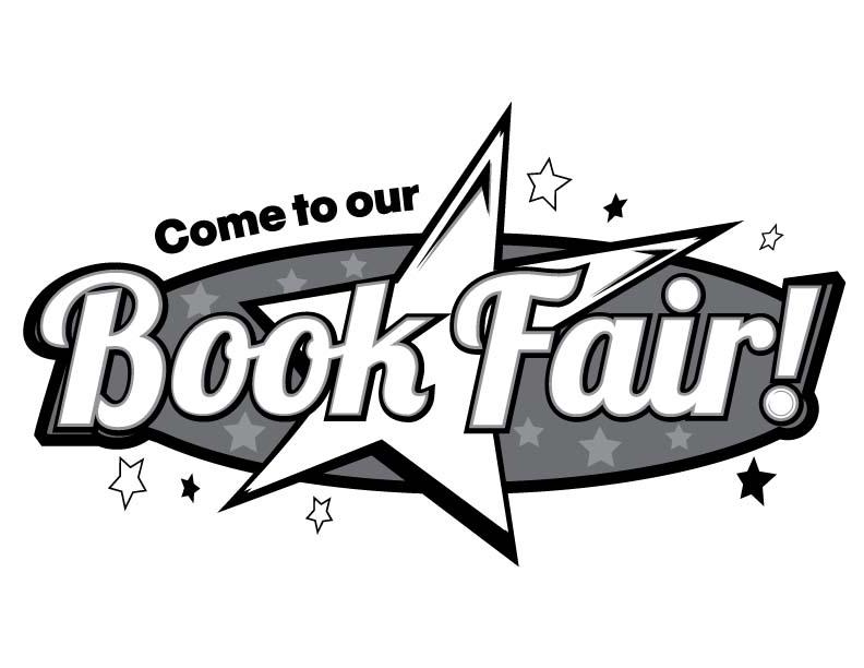 Book fair clipart black and white