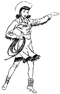 Vintage cowgirl clipart
