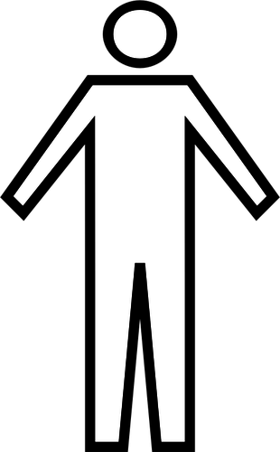 Laki-laki toilet garis seni simbol gambar vektor | Domain publik ...