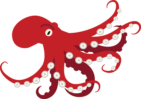 Clip Art Of A Simple Octopus Clip Art, Vector Images ...