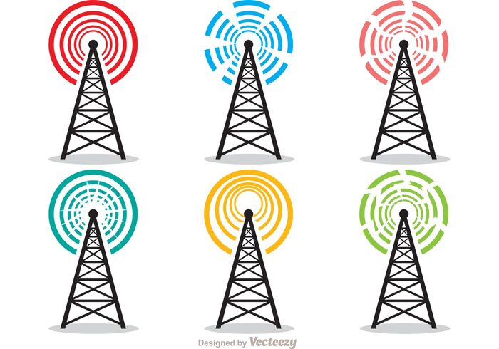 Cell Tower Vector Pack - Download Free Vector Art, Stock Graphics ...