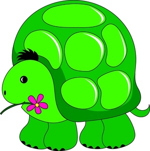 Cute Girl Turtle Clipart