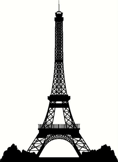 478 views Eiffle tower silhouette clipart