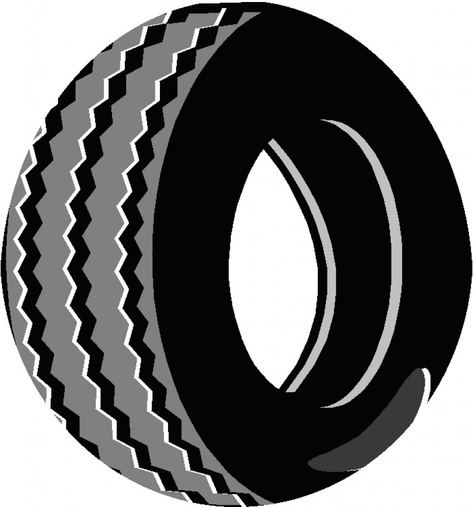 Wheels clipart black and white