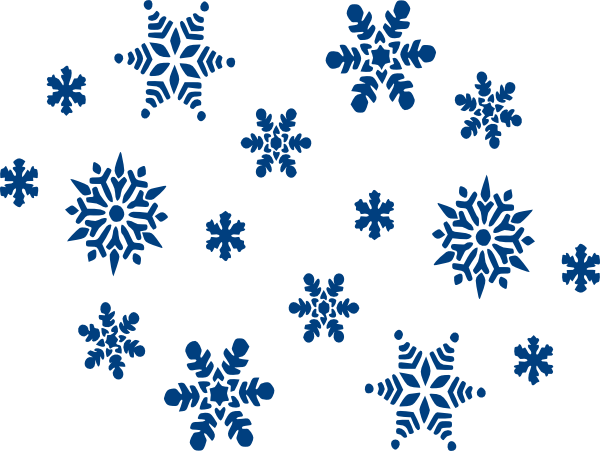 Blue Snowflakes Clip Art - vector clip art online ...