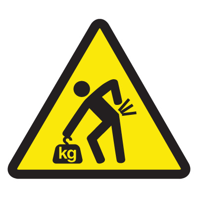 ISO Warning Symbol Labels - Lifting Hazard, Safety Labels | Emedco