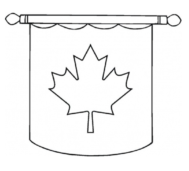 Flag Outline Canada - ClipArt Best
