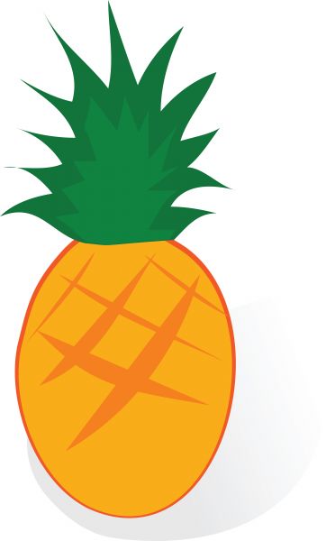 Cartoon pineapple - stock photo free