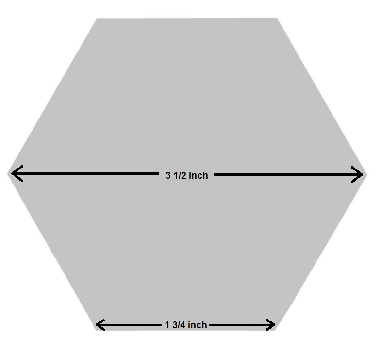8 Inch Hexagon Template ClipArt Best