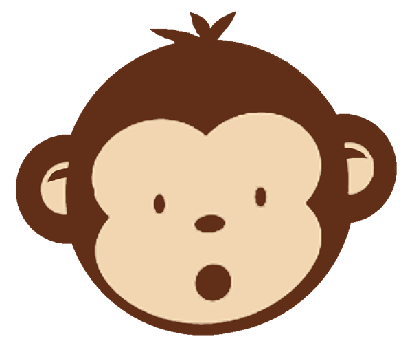 Cute Monkey Face Clipart