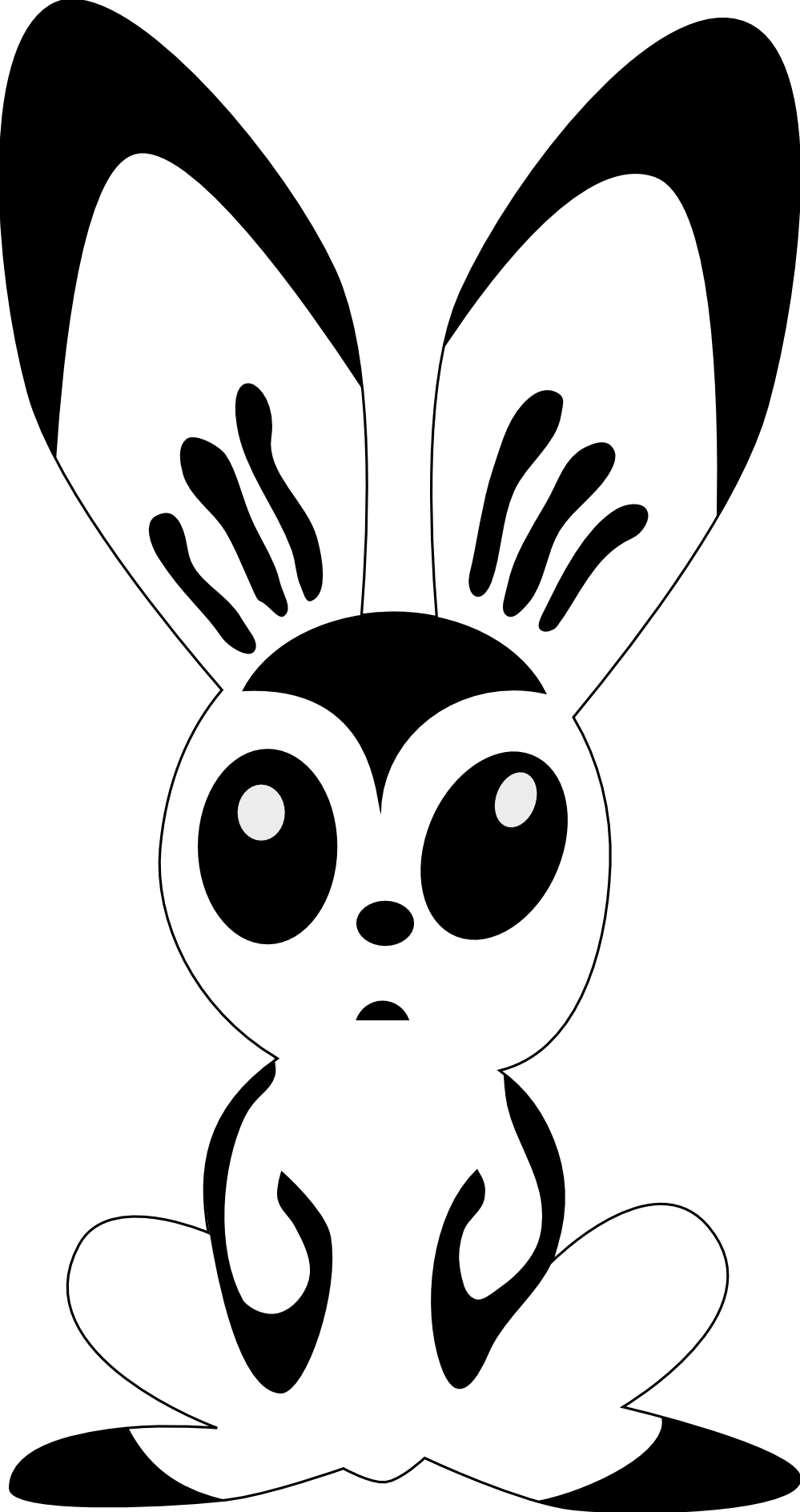 free rabbit clipart black white - photo #27