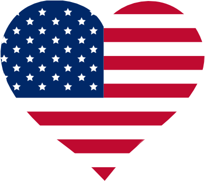 Usa Flag Heart Clipart