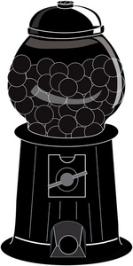 Gumball Machine Clipart Image - Silhouette Of A Gumball Machine