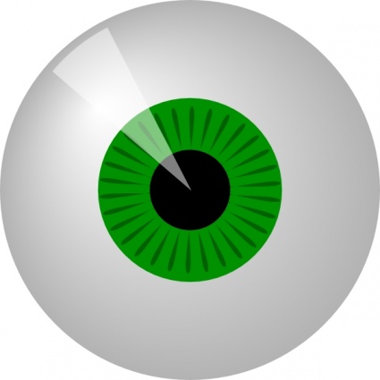 Green Eye clip art vector, free vector graphics