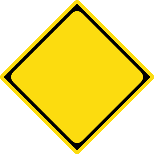 Japanese Road warning sign template.svg