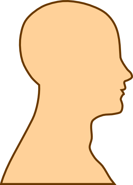 Side head profile clipart