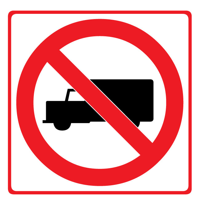 NO TRUCKS VECTOR ROAD SIGN - Download at Vectorportal