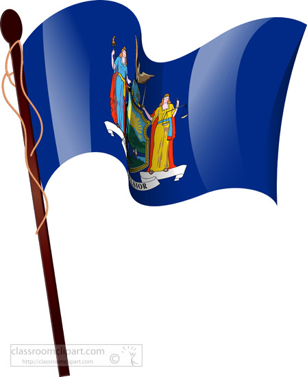 New York : new-york-state-flag-on-pole-clipart : Classroom Clipart