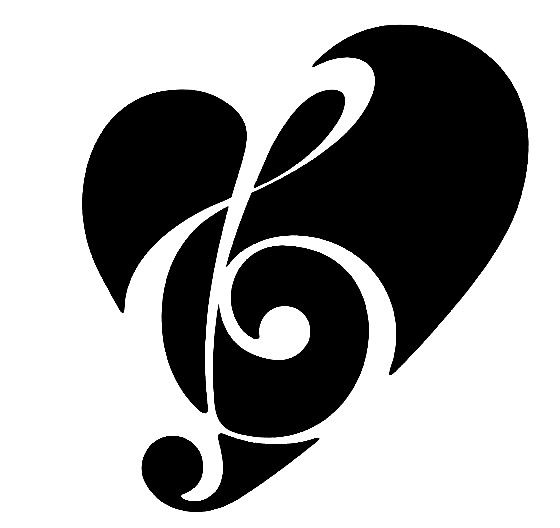 Musical Heart Note Stencil - ClipArt Best