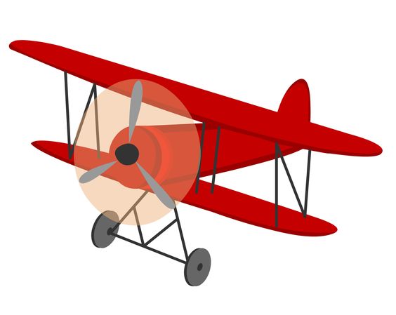 Old fashioned plane clipart