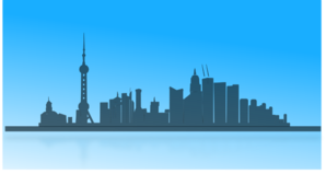 Shangai City Skyline Clip Art - vector clip art ...