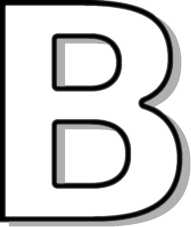 Clipart letters outline b