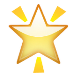 ð??? Glowing Star Emoji (U+1F31F/U+E335)