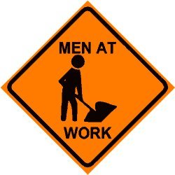Amazon.com : MEN WORKING CAUTION road construction sign : Yard ...